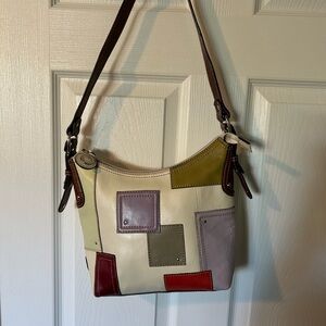 Etienne Aigner Multicolor Patchwork Shoulder Bag